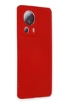 Mey İthalat®   Mi 13 Lite Kılıf Nano içi Kadife Silikon - Kırmızı