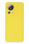 Mey İthalat®   Mi 13 Lite Kılıf Nano içi Kadife Silikon - Sarı
