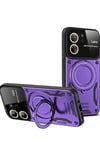 Mey İthalat®   Mi 13T Pro Kılıf Joy Lens Standlı Kapak - Mor