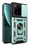 Mey İthalat®   Mi 13T Pro Kılıf Pars Lens Yüzüklü Silikon - Yeşil