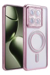Mey İthalat®   Mi 14T Pro Joke Simli Magneticsafe Kılıf - Pembe