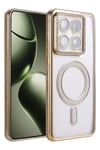 Mey İthalat®   Mi 14T Pro Joke Simli Magneticsafe Kılıf - Gold