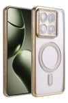 Mey İthalat®   Mi 14T Pro Joke Simli Magneticsafe Kılıf - Gold
