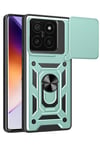 Mey İthalat®   Mi 14T Pro Kılıf Pars Lens Yüzüklü Silikon - Yeşil