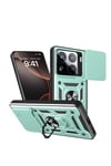 Mey İthalat®   Mi 15 Pro Kılıf Pars Lens Yüzüklü Silikon - Yeşil
