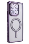 Mey İthalat®   Mi 15T Pro Joke Simli Magneticsafe Kılıf - Derin Mor