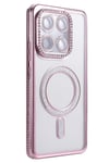 Mey İthalat®   Mi 15T Pro Joke Simli Magneticsafe Kılıf - Pembe