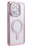 Mey İthalat®   Mi 15T Pro Joke Simli Magneticsafe Kılıf - Pembe