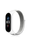 Mey İthalat®   Mi Band 4 Hasırlı Cırtcırtlı Kordon - Beyaz