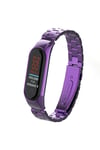 Mey İthalat®   Mi Band 4 Metal Baklalı Kordon - Mor