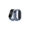 Mey İthalat®   Mi Band 4 Spor Delikli Kordon - Lacivert-Beyaz