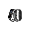 Mey İthalat®   Mi Band 4 Spor Delikli Kordon - Siyah-Beyaz