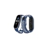 Mey İthalat®   Mi Band 6 Spor Delikli Kordon - Lacivert-Beyaz