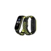 Mey İthalat®   Mi Band 7 Spor Delikli Kordon - Siyah-Yeşil