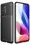 Mey İthalat®   Poco F3 Kılıf Auto Focus Karbon Kapak - Siyah