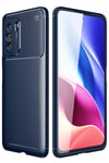 Mey İthalat®   Poco F3 Kılıf Auto Focus Karbon Kapak - Lacivert