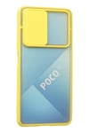 Mey İthalat®   Poco F3 Kılıf Palm Buzlu Kamera Sürgülü Silikon - Sarı