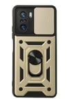 Mey İthalat®   Poco F3 Kılıf Pars Lens Yüzüklü Silikon - Gold