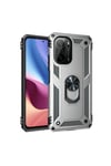Mey İthalat®   Poco F3 Kılıf Sofya Yüzüklü Silikon Kapak - Gümüş