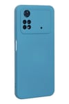 Mey İthalat®   Poco M4 Pro 4G Kılıf Nano içi Kadife Silikon - Mavi