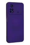 Mey İthalat®   Poco M4 Pro 4G Kılıf Nano içi Kadife Silikon - Mor