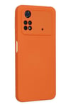 Mey İthalat®   Poco M4 Pro 4G Kılıf Nano içi Kadife Silikon - Turuncu