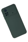 Mey İthalat®   Poco M4 Pro 4G Kılıf Nano içi Kadife Silikon - Koyu Yeşil
