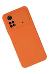 Mey İthalat®   Poco M4 Pro 4G Kılıf Nano içi Kadife Silikon - Turuncu