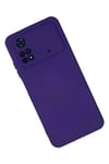 Mey İthalat®   Poco M4 Pro 4G Kılıf Nano içi Kadife Silikon - Mor