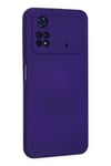 Mey İthalat®   Poco M4 Pro 4G Kılıf Nano içi Kadife Silikon - Mor