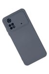Mey İthalat®   Poco M4 Pro 4G Kılıf Nano içi Kadife Silikon - Gri