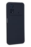 Mey İthalat®   Poco M4 Pro 4G Kılıf Nano içi Kadife Silikon - Lacivert