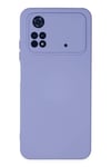 Mey İthalat®   Poco M4 Pro 4G Kılıf Nano içi Kadife Silikon - Lila