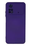 Mey İthalat®   Poco M4 Pro 4G Kılıf Nano içi Kadife Silikon - Mor