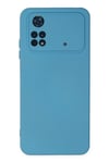 Mey İthalat®   Poco M4 Pro 4G Kılıf Nano içi Kadife Silikon - Mavi