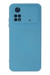 Mey İthalat®   Poco M4 Pro 4G Kılıf Nano içi Kadife Silikon - Mavi