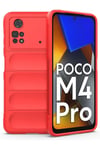 Mey İthalat®   Poco M4 Pro 4G Kılıf Optimum Silikon - Kırmızı