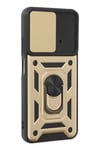 Mey İthalat®   Poco M4 Pro 4G Kılıf Pars Lens Yüzüklü Silikon - Gold