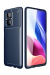Mey İthalat®   Poco M5 Kılıf Auto Focus Karbon Kapak - Lacivert