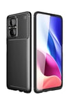 Mey İthalat®   Poco M5 Kılıf Auto Focus Karbon Kapak - Siyah