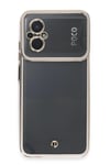 Mey İthalat®   Poco M5 Kılıf Liva Lens Silikon - Beyaz
