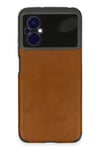 Mey İthalat®   Poco M5 Kılıf Loop Deri Silikon - Kahverengi