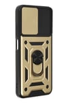 Mey İthalat®   Poco M5 Kılıf Pars Lens Yüzüklü Silikon - Gold
