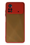 Mey İthalat®   Poco X4 Pro 5G Kılıf Montreal Silikon Kapak - Kırmızı