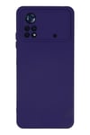 Mey İthalat®   Poco X4 Pro 5G Kılıf Nano içi Kadife Silikon - Mor