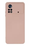 Mey İthalat®   Poco X4 Pro 5G Kılıf Nano içi Kadife Silikon - Pudra