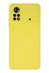 Mey İthalat®   Poco X4 Pro 5G Kılıf Nano içi Kadife Silikon - Sarı