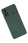 Mey İthalat®   Poco X4 Pro 5G Kılıf Nano içi Kadife Silikon - Koyu Yeşil