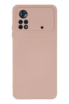 Mey İthalat®   Poco X4 Pro 5G Kılıf Nano içi Kadife Silikon - Pudra