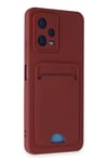 Mey İthalat®   Poco X5 5G Kılıf Kelvin Kartvizitli Silikon - Bordo